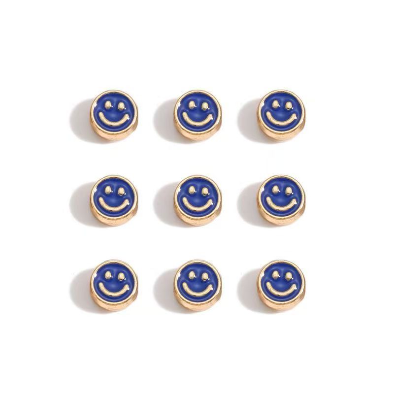 5PCS Colorful Happy Face Jewelry Making Findings Spacer