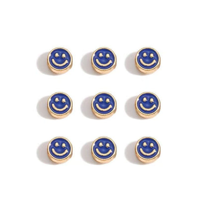 5PCS Colorful Happy Face Jewelry Making Findings Spacer