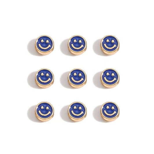 5PCS Colorful Happy Face Jewelry Making Findings Spacer