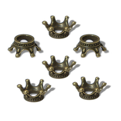5PCS Crown Brass Spacer Bead