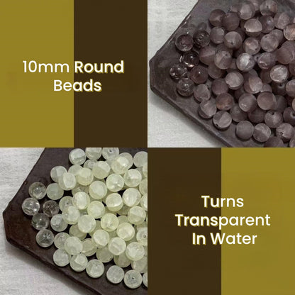 100pcs Water‑Sensitive Beads · Turns Transparent In Water