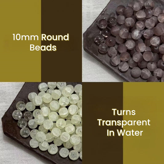 100pcs Water‑Sensitive Beads · Turns Transparent In Water