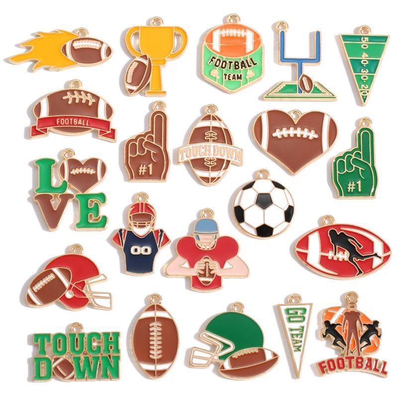 5PCS Foot Ball Collection Charm For Jewelry Making Findings