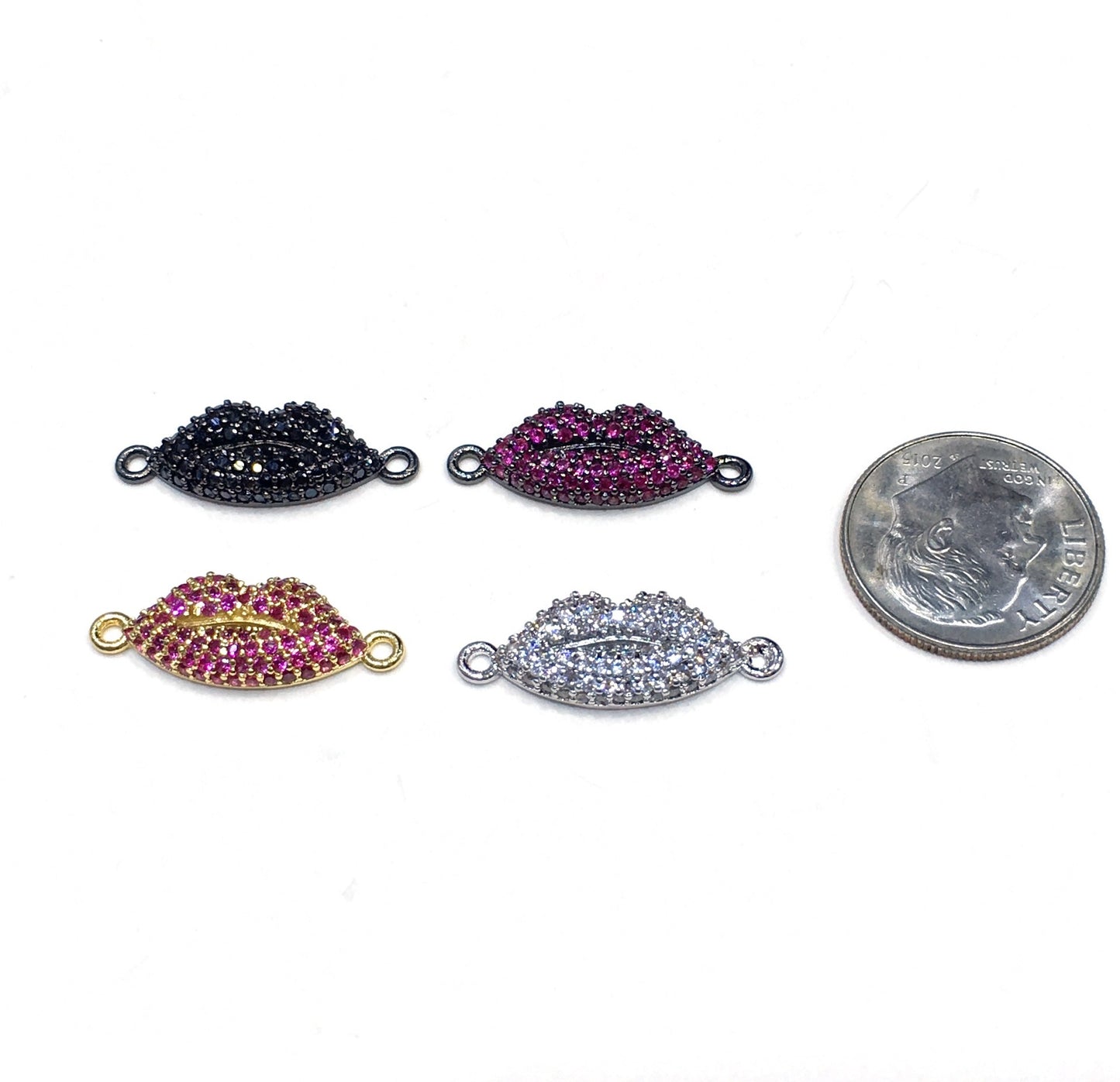 1PCS Brass Cubic Zirconia Lip Accessories