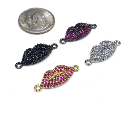 1PCS Brass Cubic Zirconia Lip Accessories