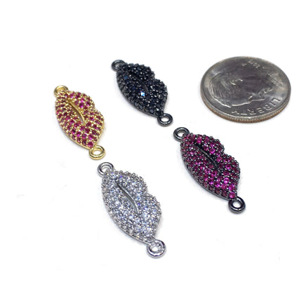 1PCS Brass Cubic Zirconia Lip Accessories