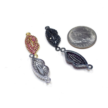 1PCS Brass Cubic Zirconia Lip Accessories