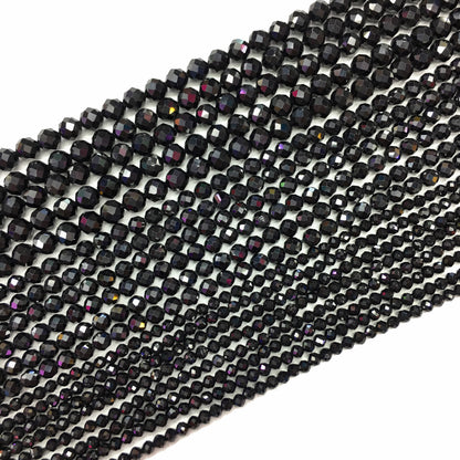 Natural Black Spinel Small Size Loose Beads