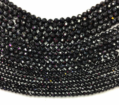 Natural Black Spinel Small Size Loose Beads