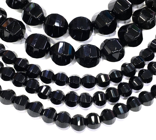 Lantern Shape Black Onyx Beads