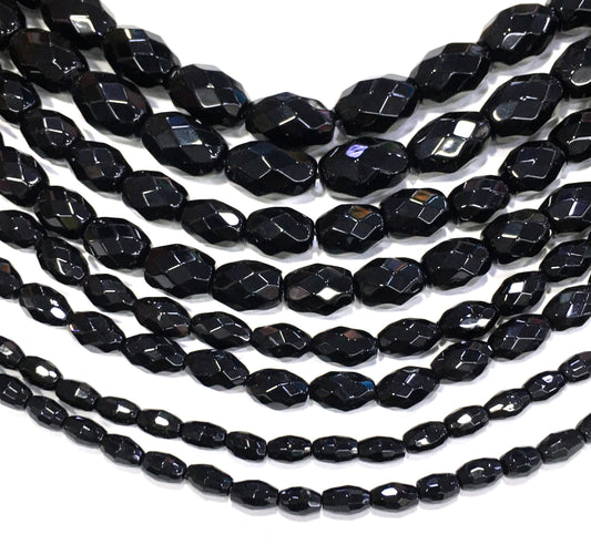 Rice Shape Black Onyx Beads