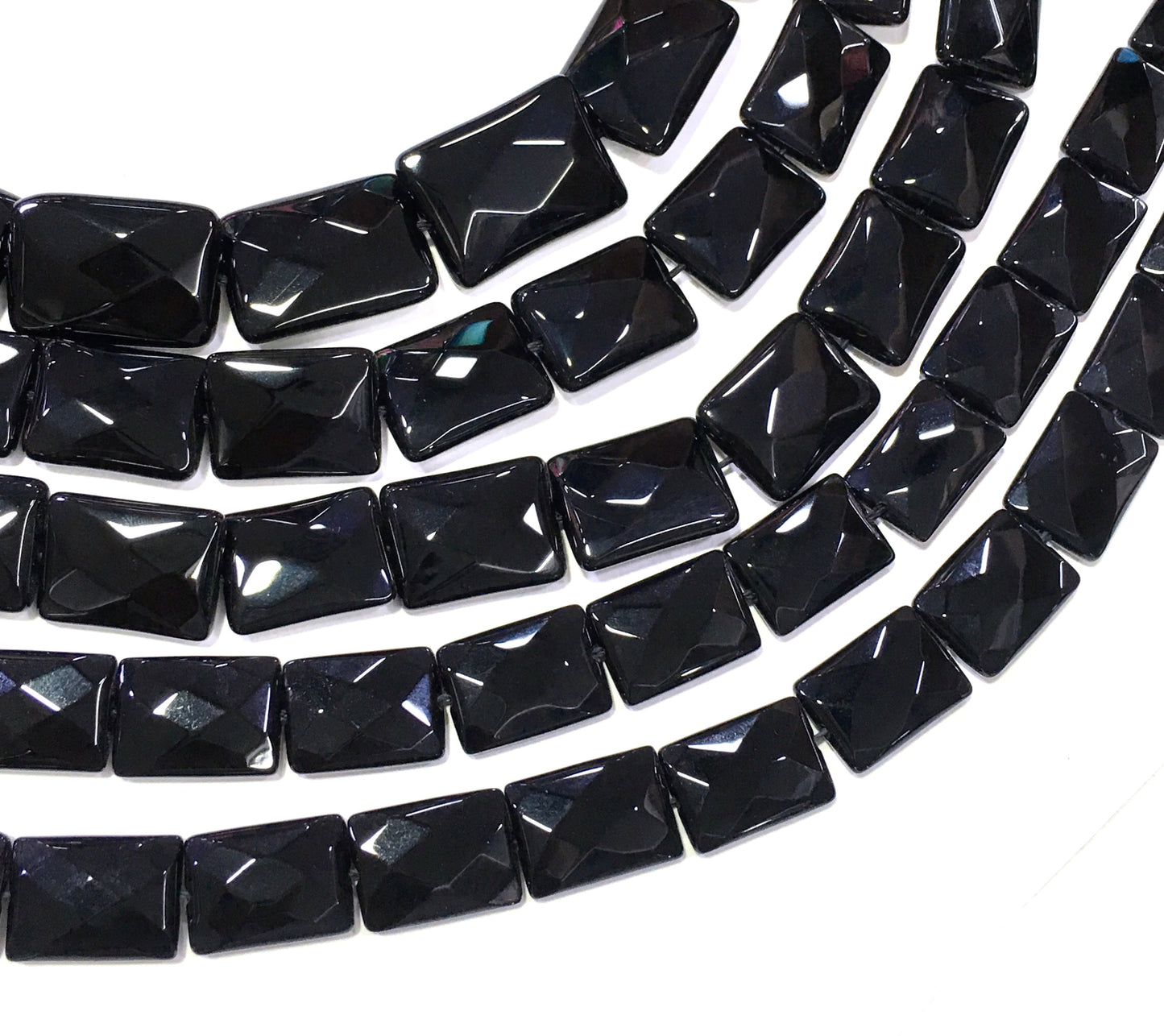Retangle Shape Black Onyx Beads