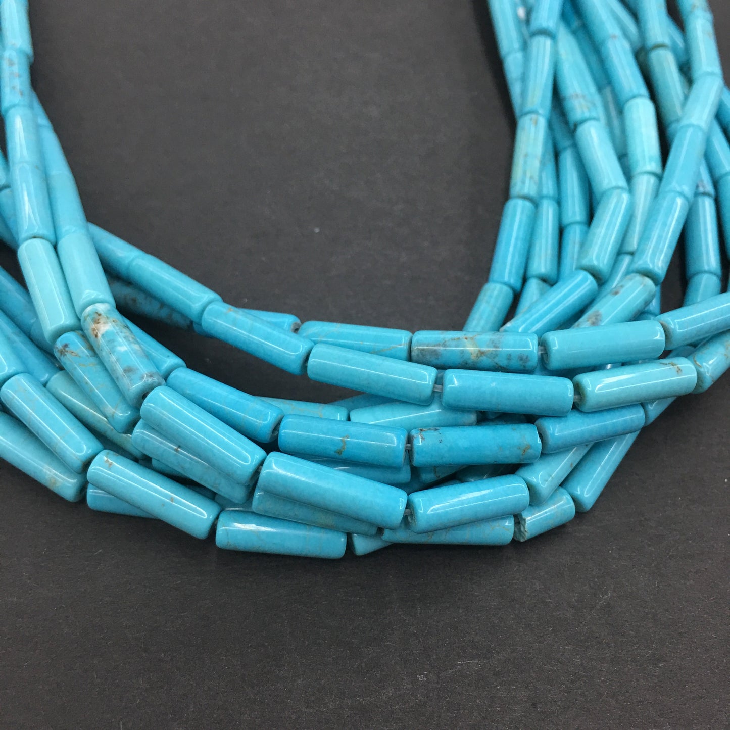 Tube Shape Turquoise Beads