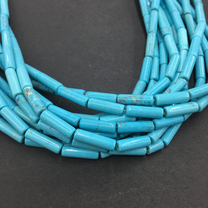 Tube Shape Turquoise Beads