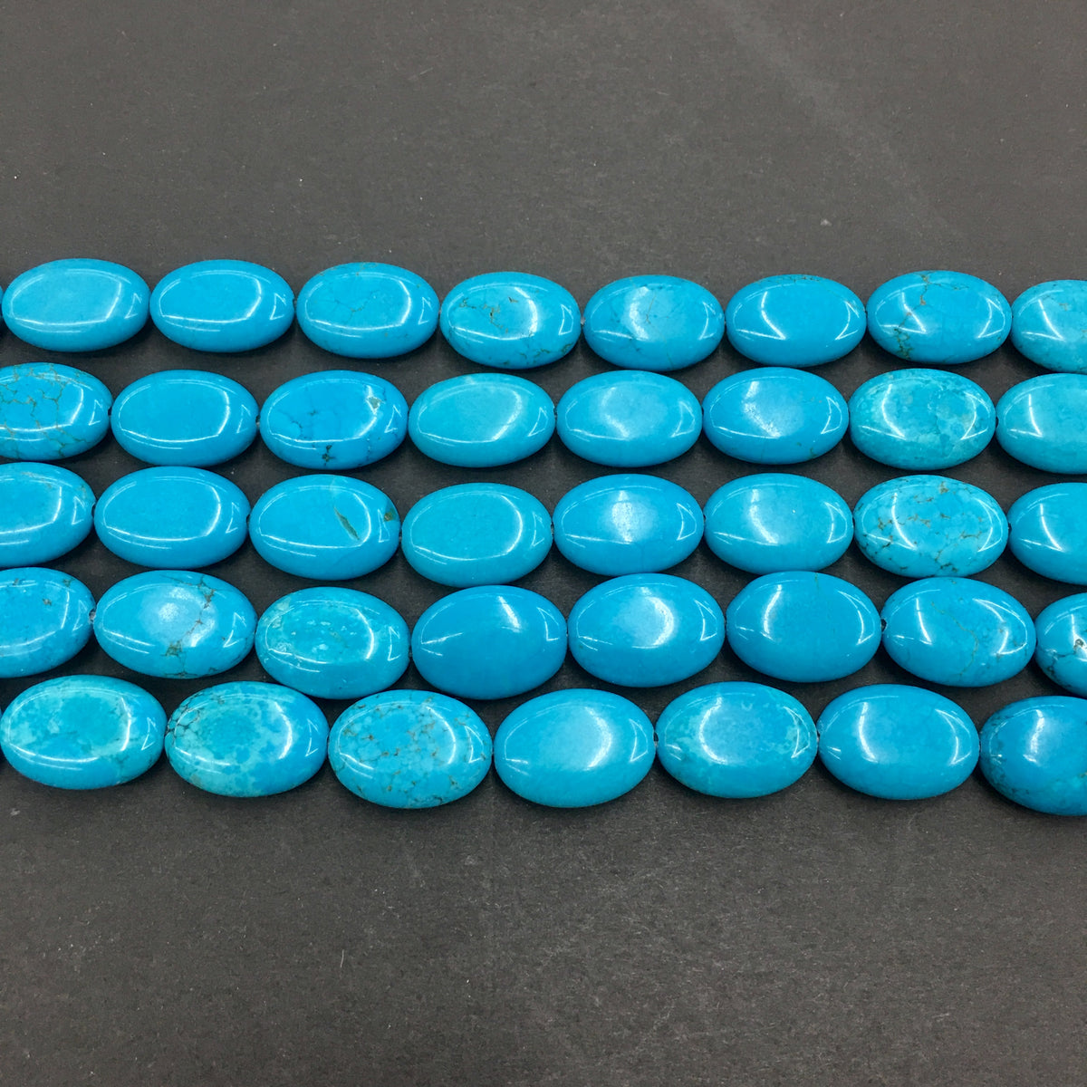 Oval Shape Turquoise Beads
