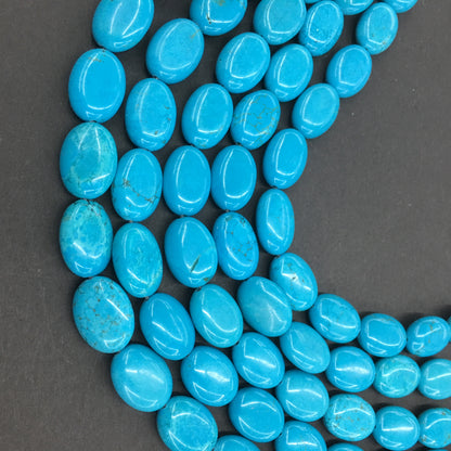 Oval Shape Turquoise Beads