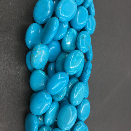 Oval Shape Turquoise Beads