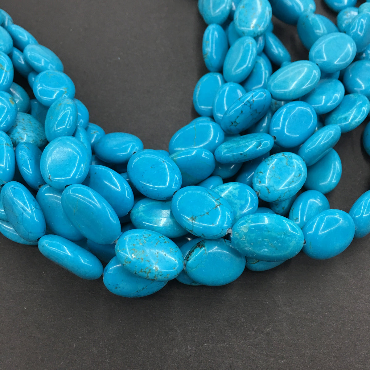 Oval Shape Turquoise Beads