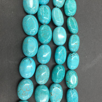 Oval Shape Turquoise Beads