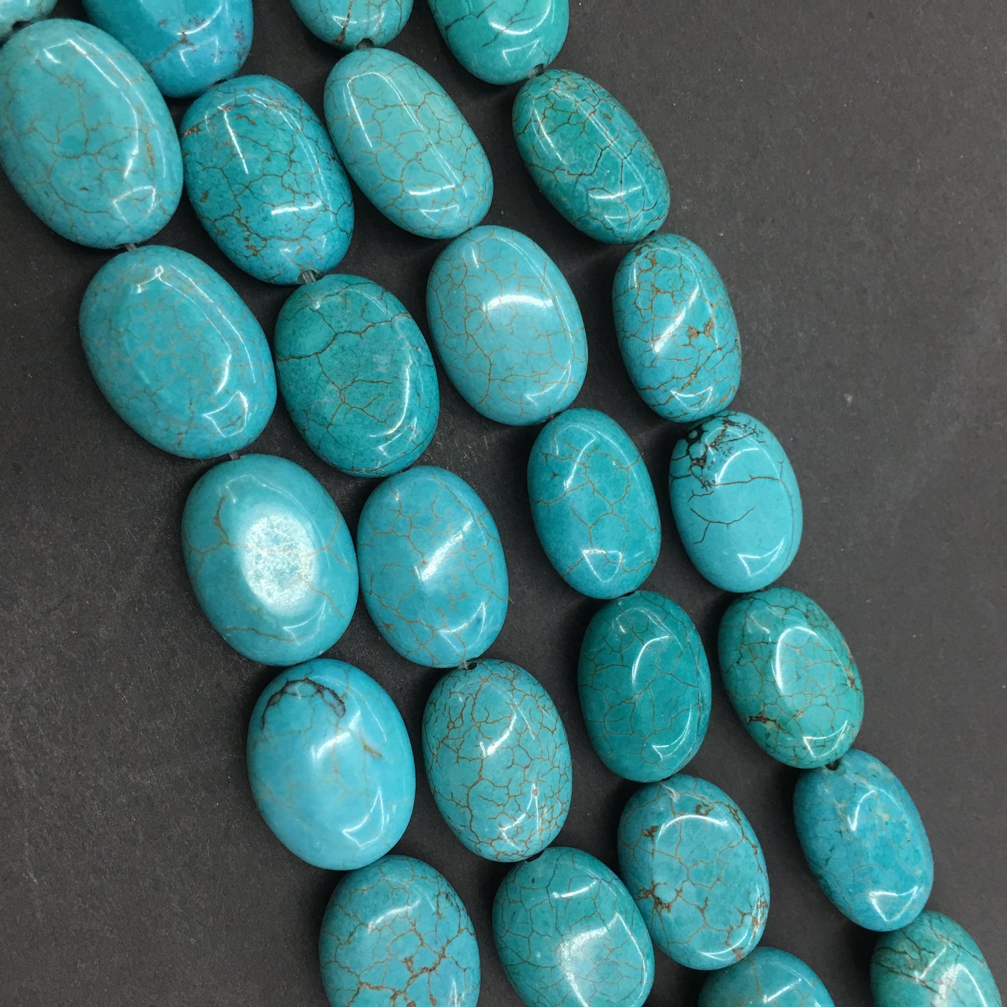 Oval Shape Turquoise Beads