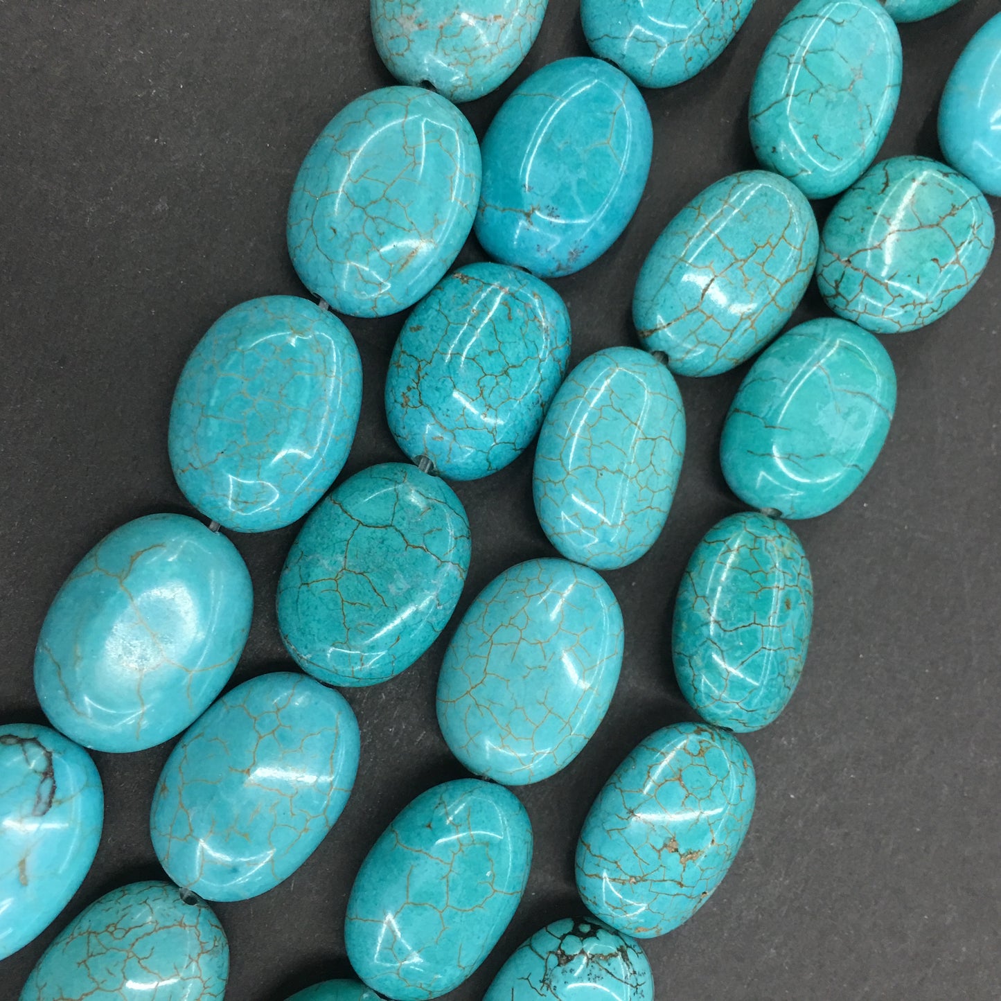 Oval Shape Turquoise Beads
