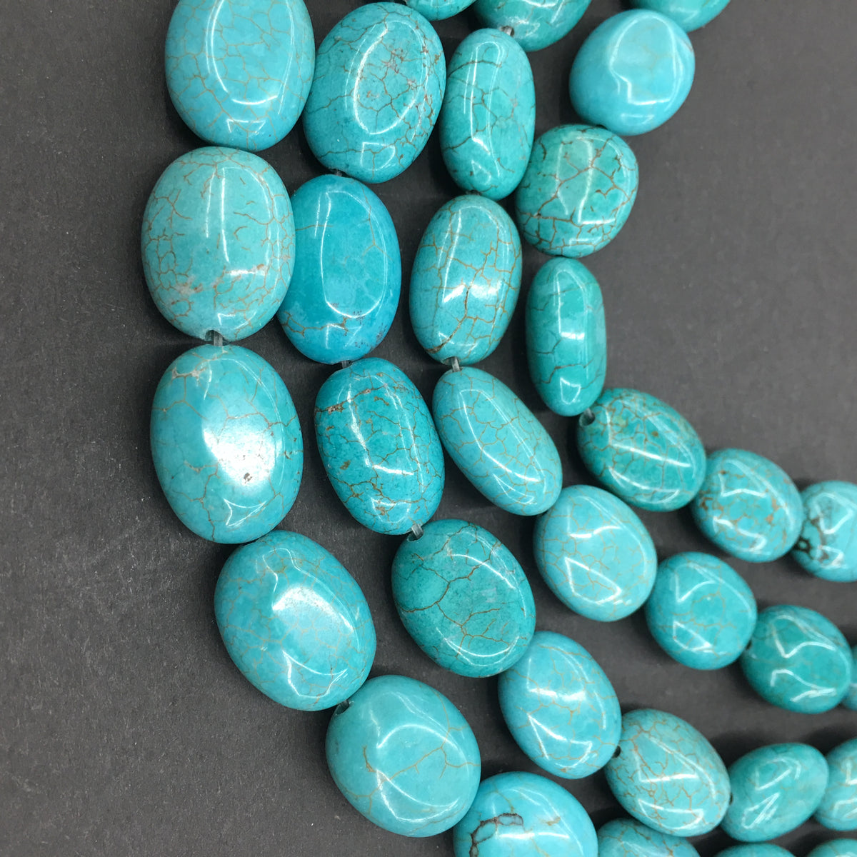 Oval Shape Turquoise Beads