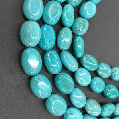 Oval Shape Turquoise Beads