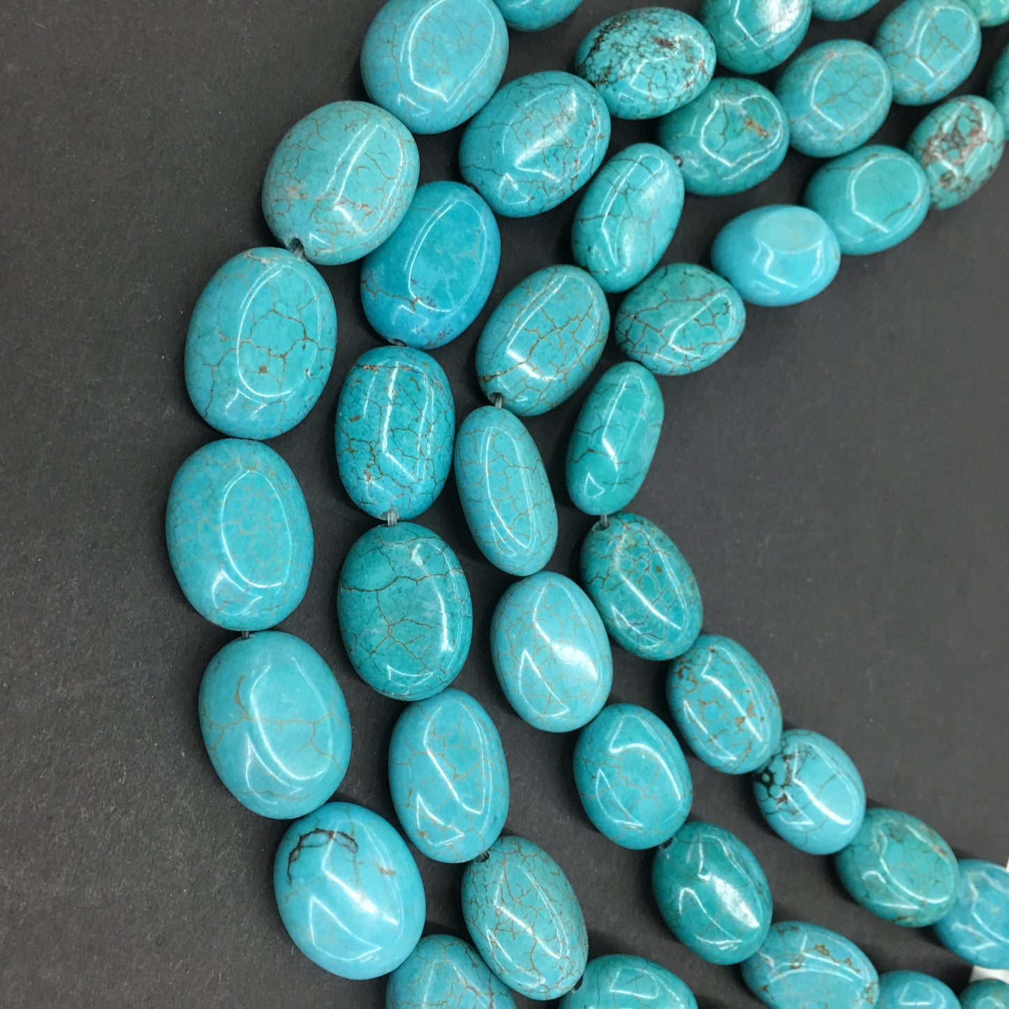Oval Shape Turquoise Beads