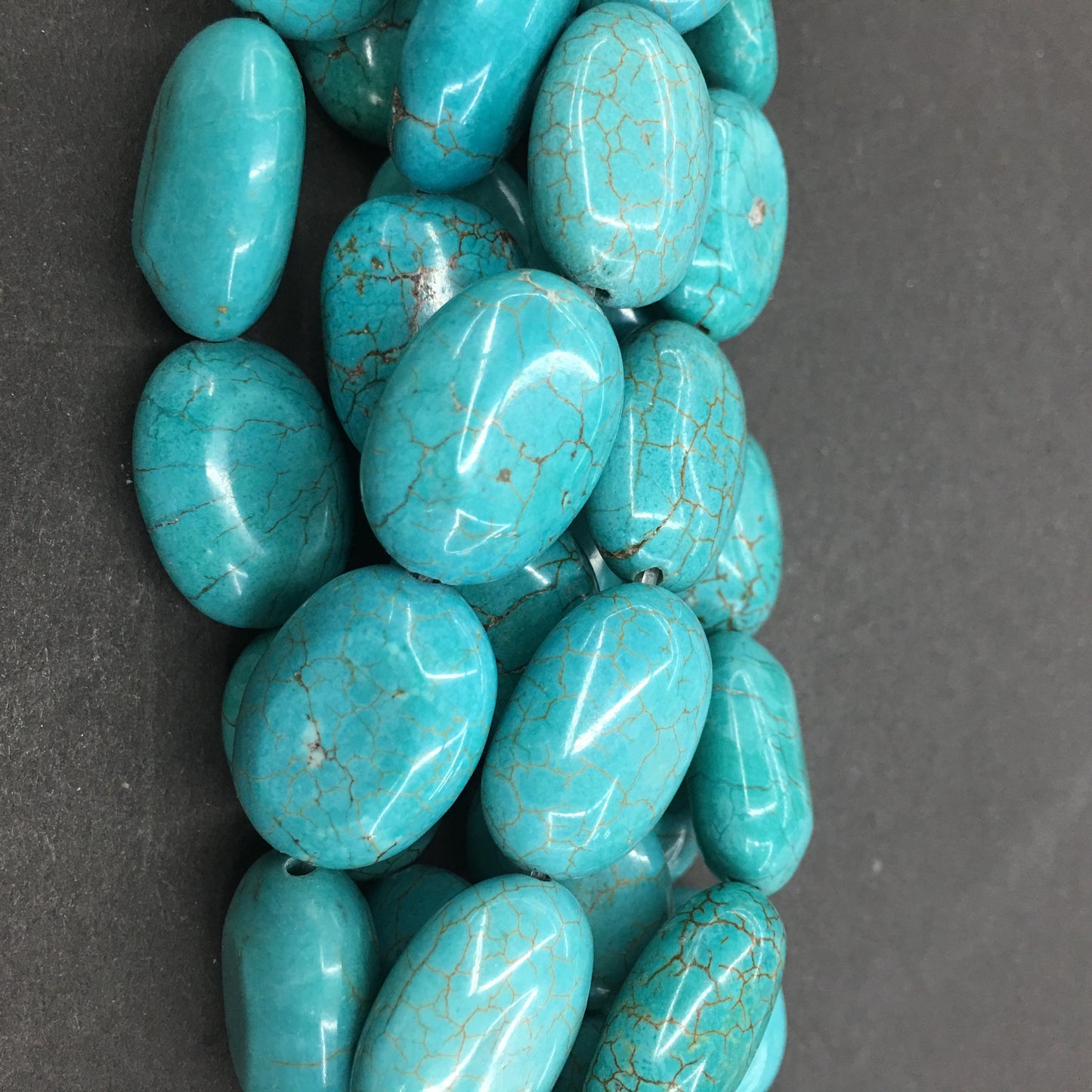 Oval Shape Turquoise Beads
