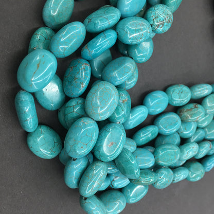 Oval Shape Turquoise Beads