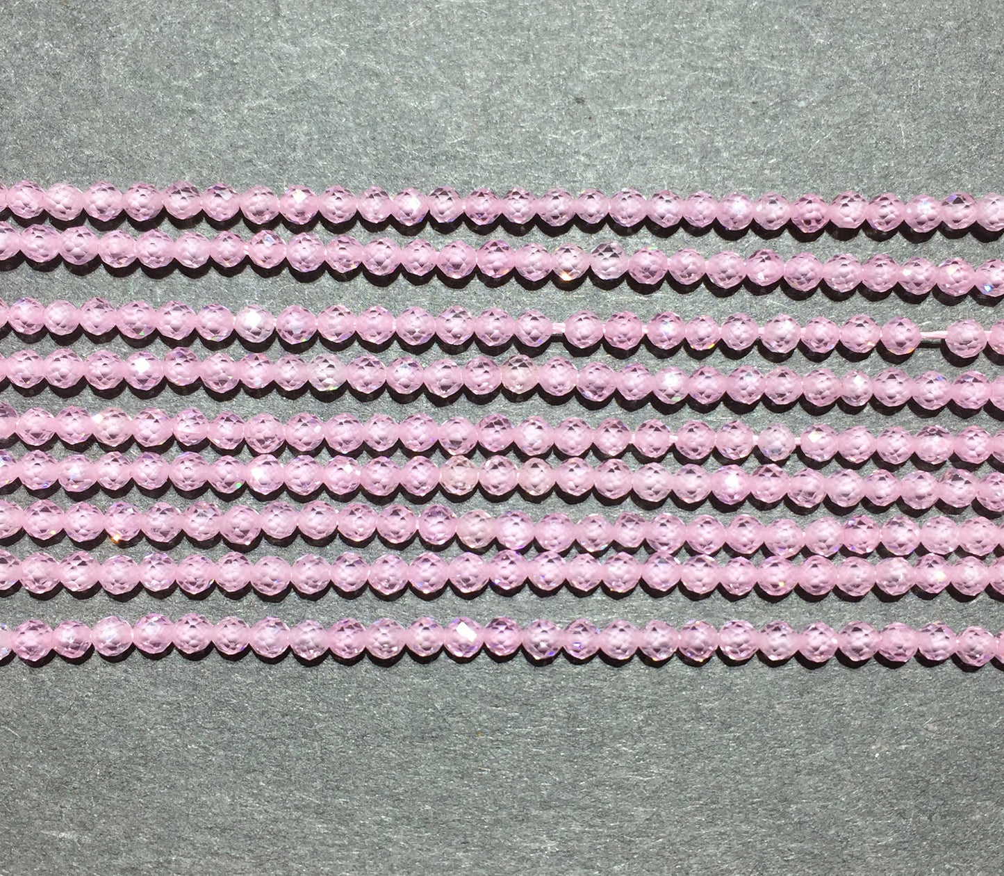 Natural Pink Color CZ Small Size Loose Beads