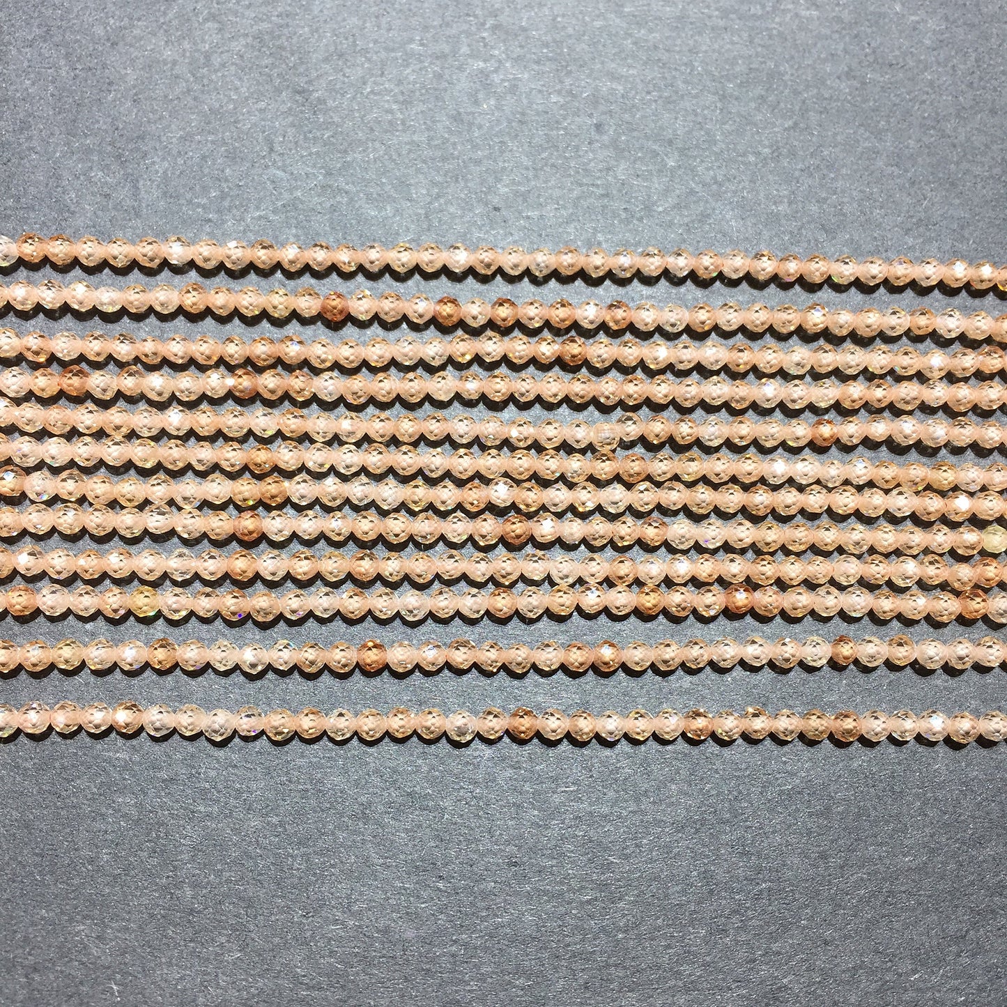 Natural Peach Color CZ Small Size Loose Beads