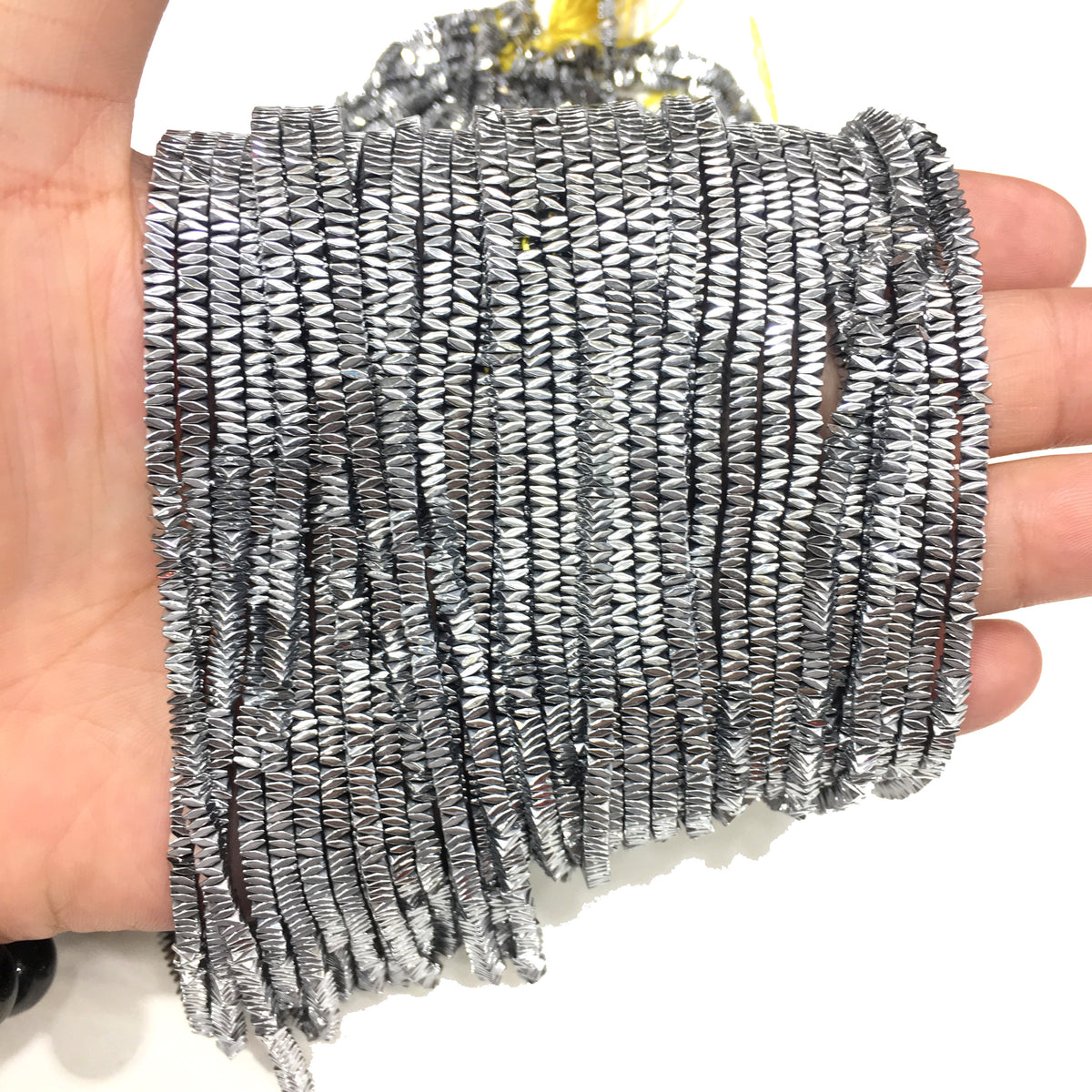 Zip Zap Shape Hematite Beads