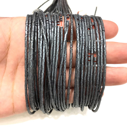 Rondelle Shape Hematite Beads 1x2mm