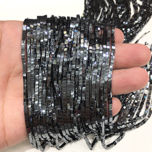 Cube Shape Hematite Beads