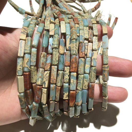 Square Tube Snake Skin Jasper Beads
