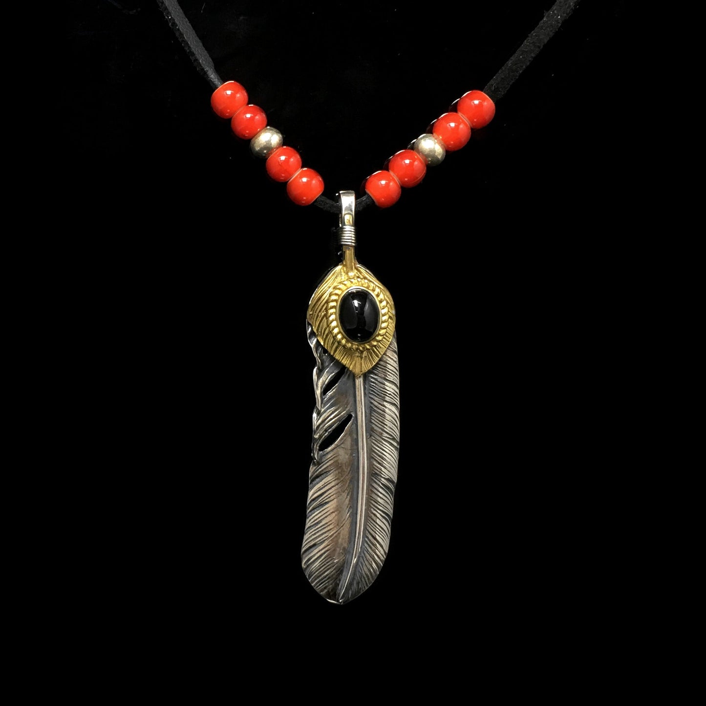 Japan Takahashi Goro John Mayer  Right Feather Necklace