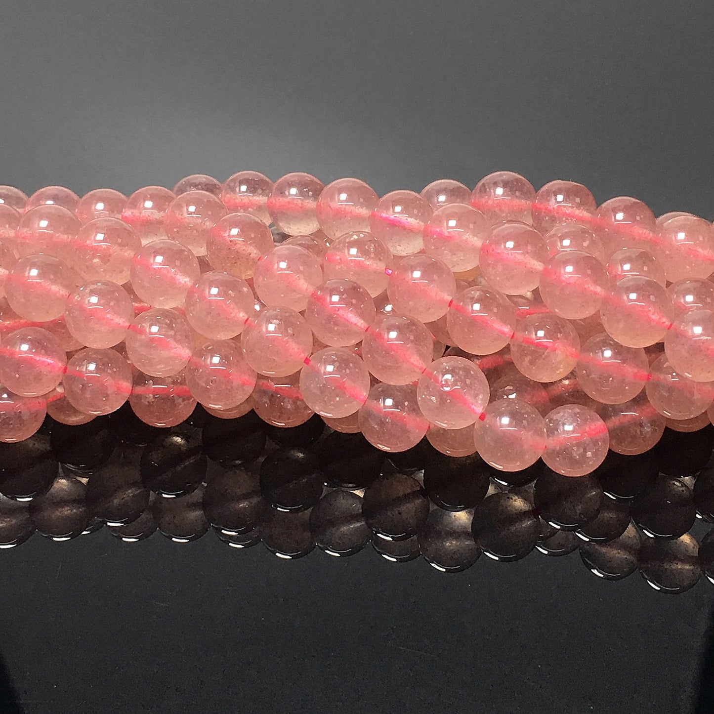 Higher Quality Strawberry Quartz Round Beads