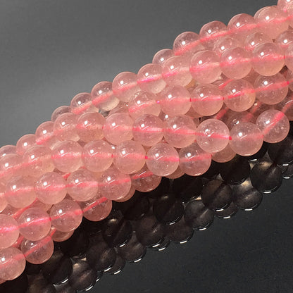 Higher Quality Strawberry Quartz Round Beads