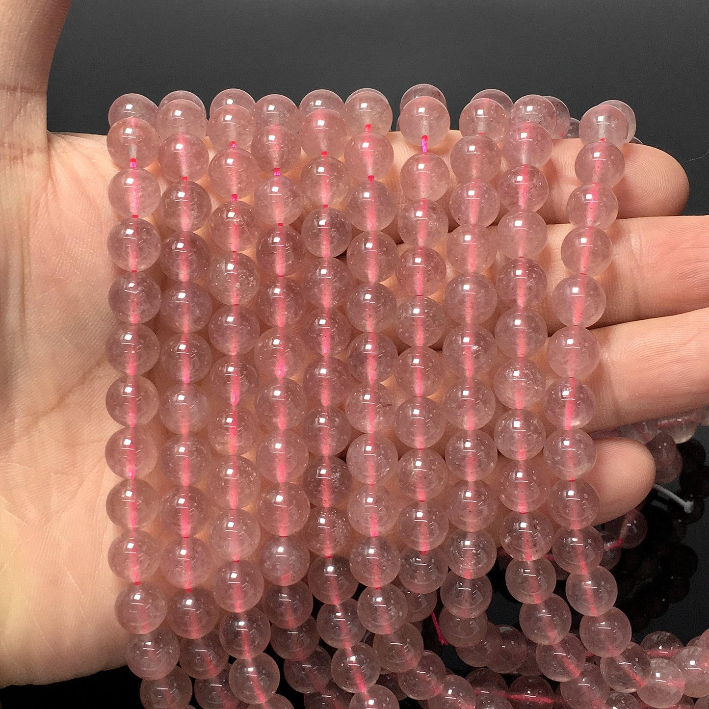 Higher Quality Strawberry Quartz Round Beads