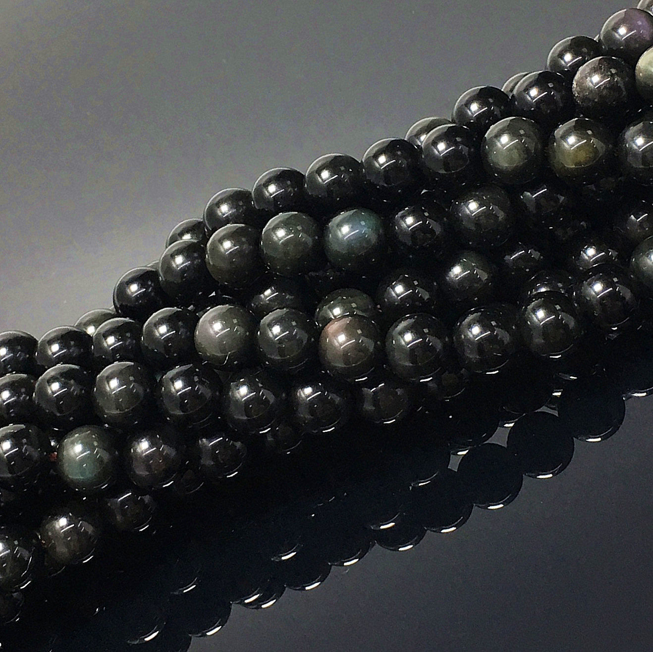 Higher Quality Rainbow Obsidian Round Beads