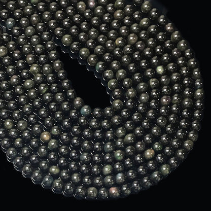 Higher Quality Rainbow Obsidian Round Beads