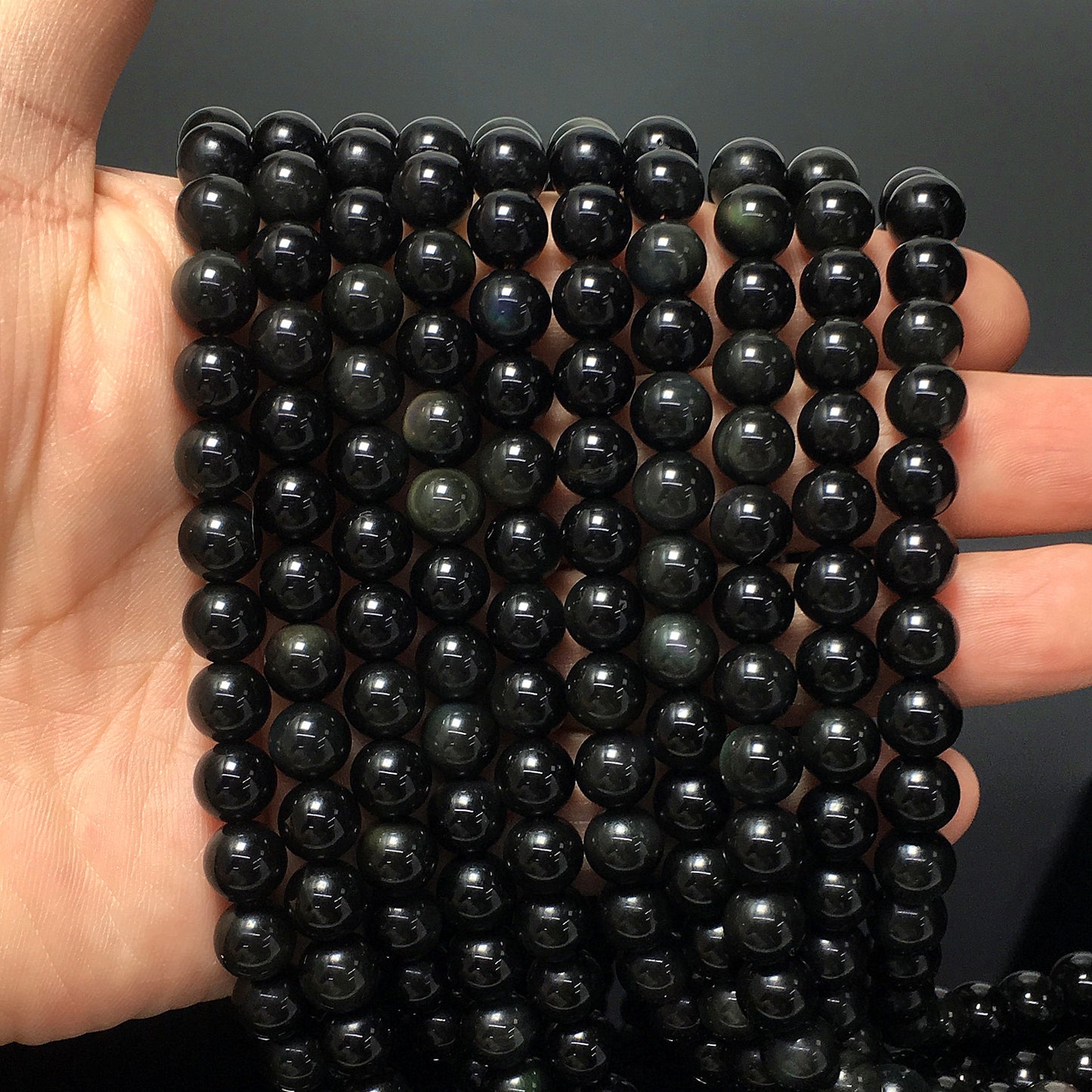 Higher Quality Rainbow Obsidian Round Beads