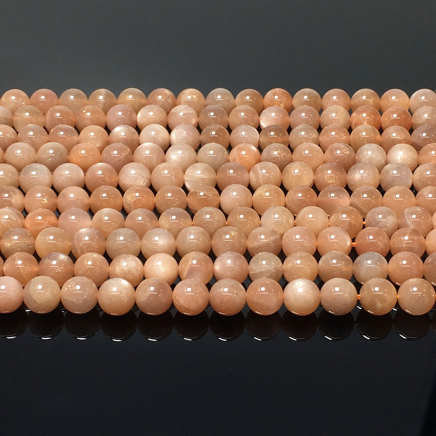 Higher Quality Peach Moonstone Round Beads