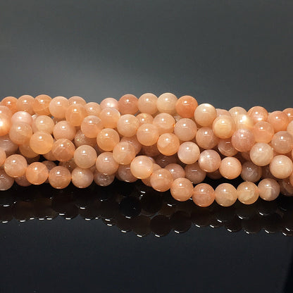 Higher Quality Peach Moonstone Round Beads