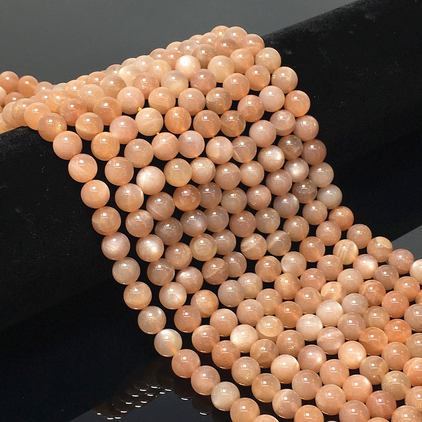 Higher Quality Peach Moonstone Round Beads