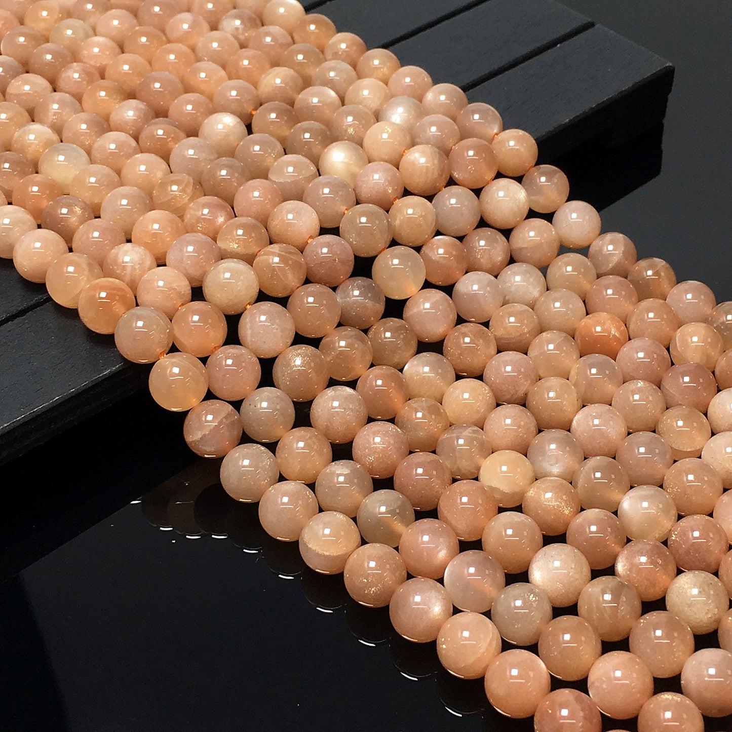 Higher Quality Peach Moonstone Round Beads