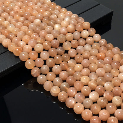 Higher Quality Peach Moonstone Round Beads