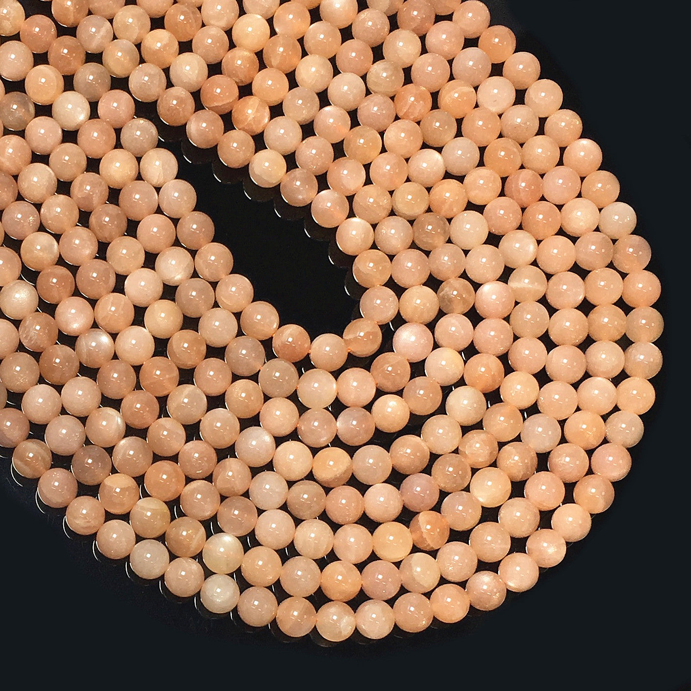 Higher Quality Peach Moonstone Round Beads