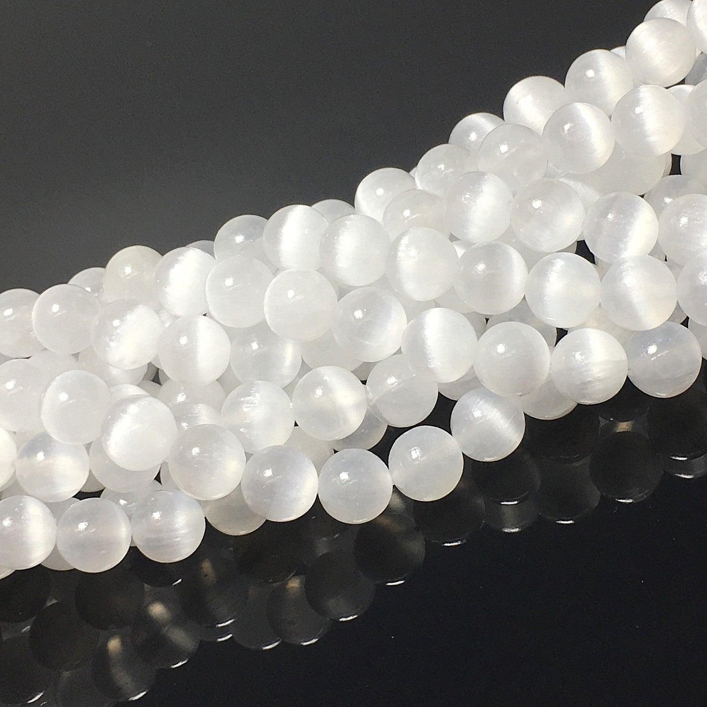 Higher Quality Selenite Round Beads